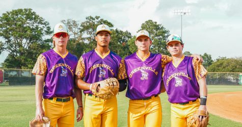 “‘Purple’ Reign! Herring’s Grand Slam, Marcotte’s Pitching Equal Victory As Greenville Doubles Up Wilson 8-4 On Pirate Alumni Night Sponsored By ECU Alumni Association”